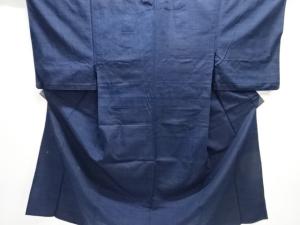 アンティーク　手織り紬単衣男物着物アンサンブル